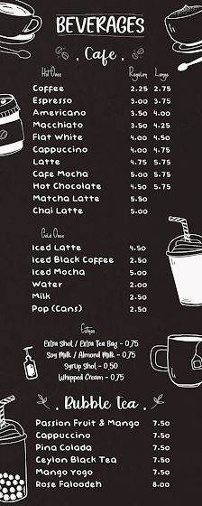 Petit Delights's Food & Drinks Menu