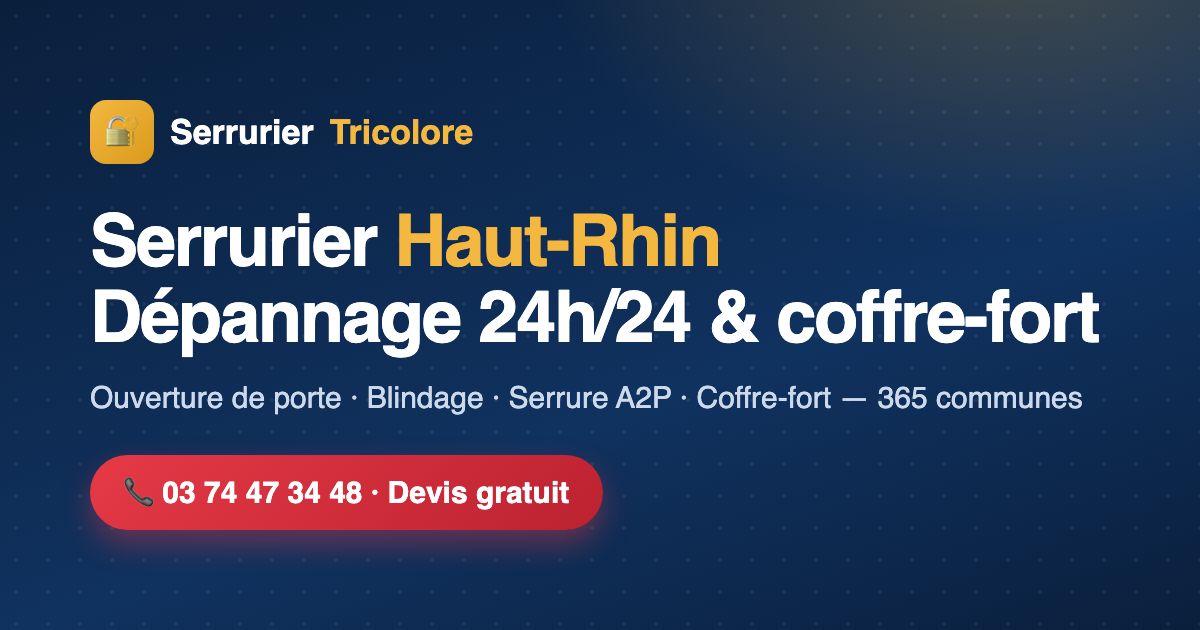 Serrurier Steinbach (68) — Dépannage 24h/24, coffre