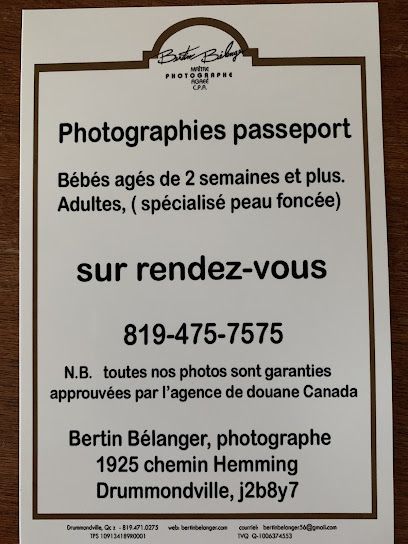 Photo passeport Bertin Bélanger, photographe