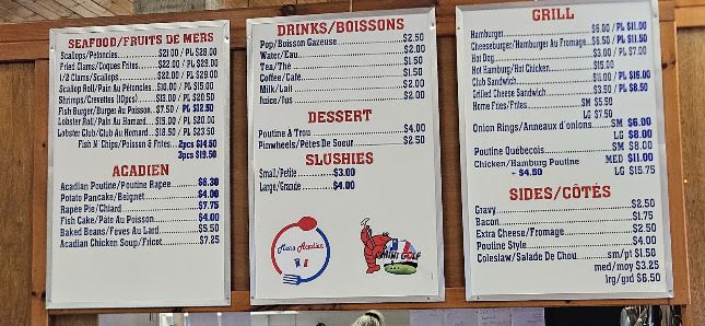 Menu Acadien