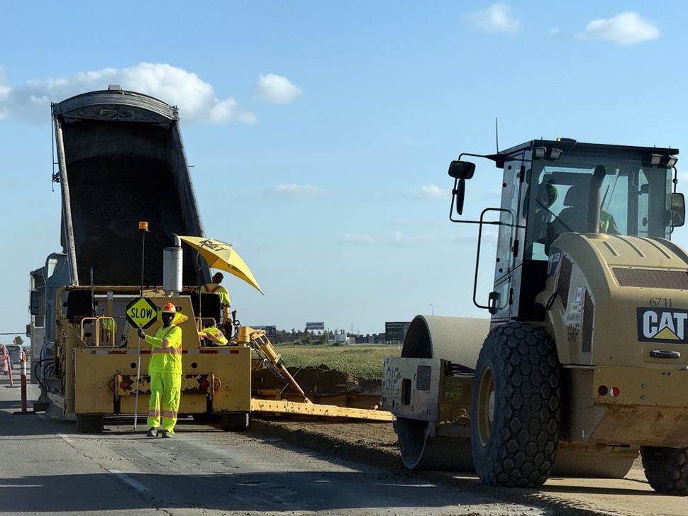 Southbound Highway 12 lanes now under construction north of Steinbach