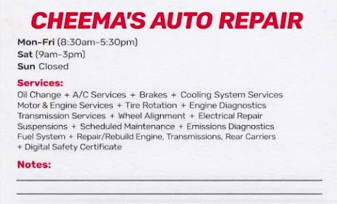 CHEEMAS AUTO REPAIR Inc