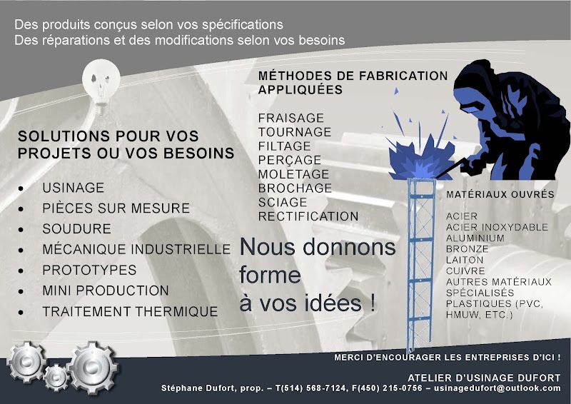 ATELIER D'USINAGE DUFORT