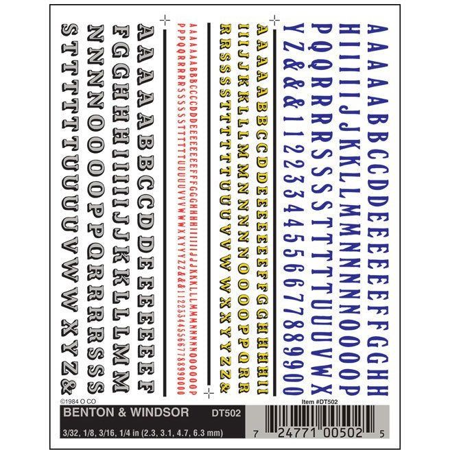 DT502 Beton & Windsor Letters – Swasey's Hardware & Hobbies