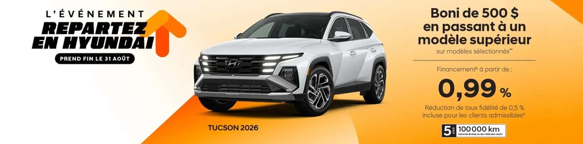 Véhicules Hyundai neufs et d'occasion