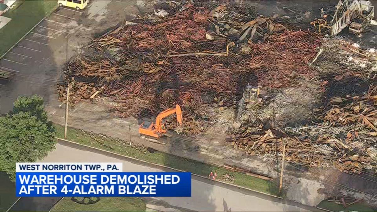 Warehouse demolished after 4