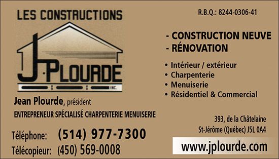 CONSTRUCTIONS J PLOURDE INC